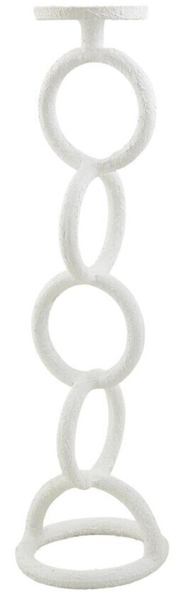 Lg White Chain Link Candlestick