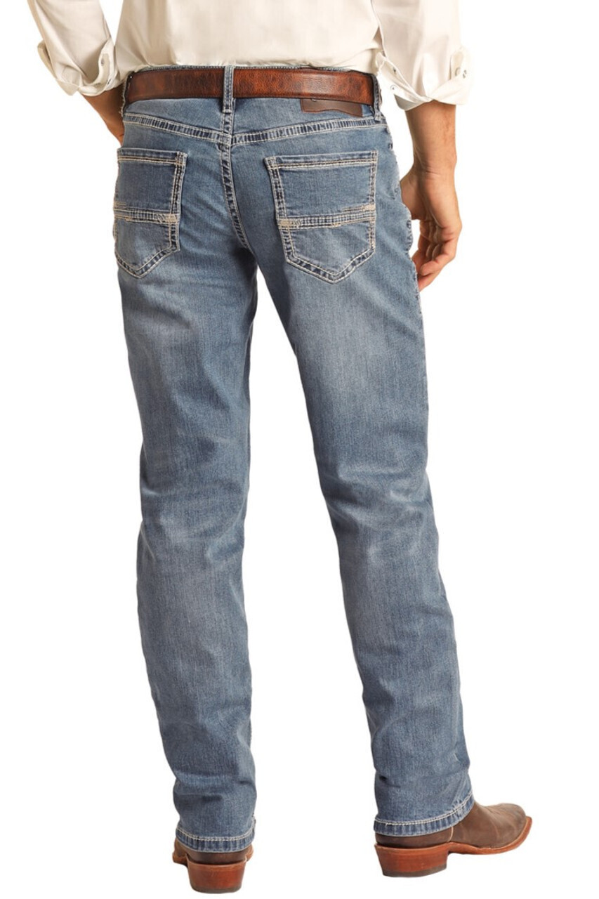 Straight Raised Double Barrel Jeans