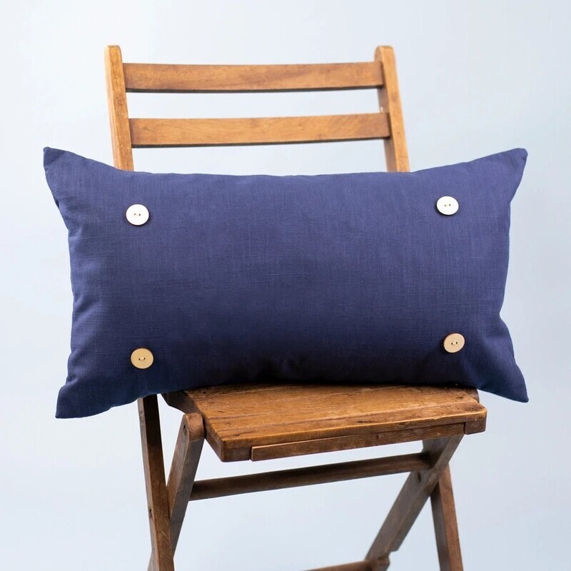 Nayy Lumbar Button Pillow