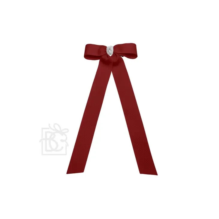 Cranberry/Grey 3.5&quot; Bow