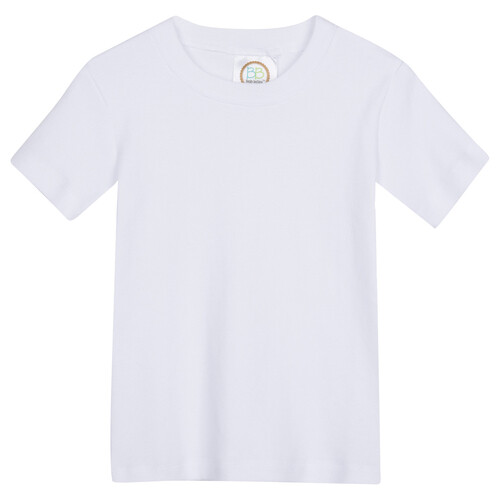 Boys Monogram Blank SS - White