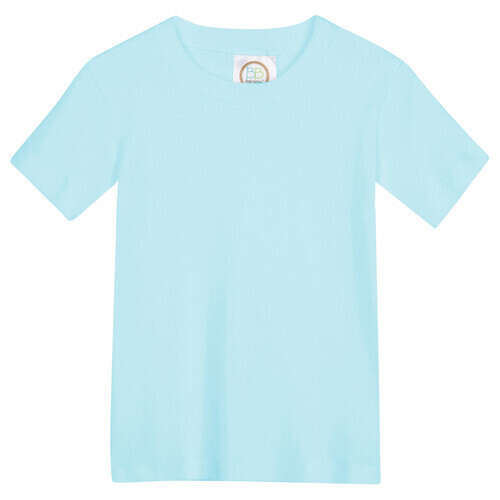 Boys Monogram Blank SS - Aqua