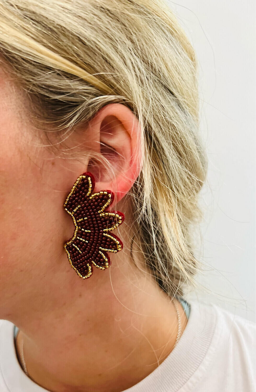 Ella Maroon Earrings