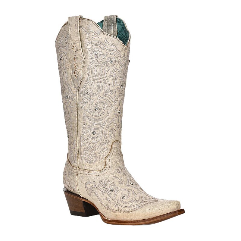 Bone Embroidery &amp; Crystal Boots