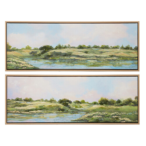 31.25&quot; Landscape Textured Framed Wall Art