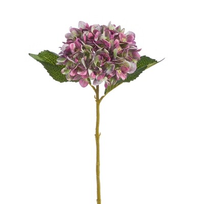 18&quot; Green &amp; Purple Hydrangea Stem