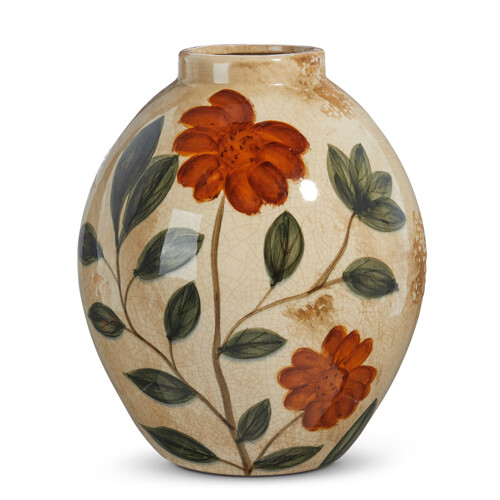 10&quot; Painted Floral Vase