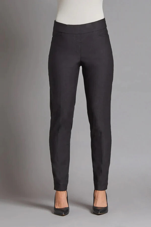 Black Pull On Ankle Pant