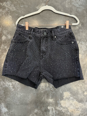 Studded Black Shorts