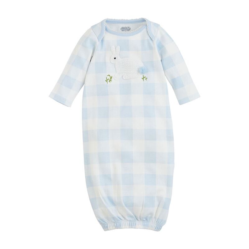 Blue/Khaki Boys Crochet Gown main image 0
