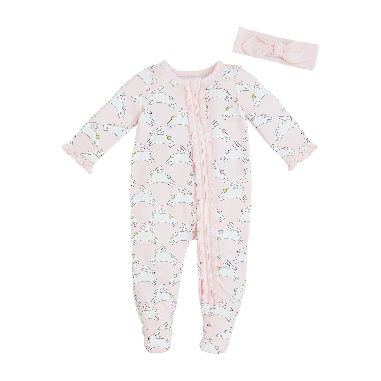 Pink Bunny Sleeper Set