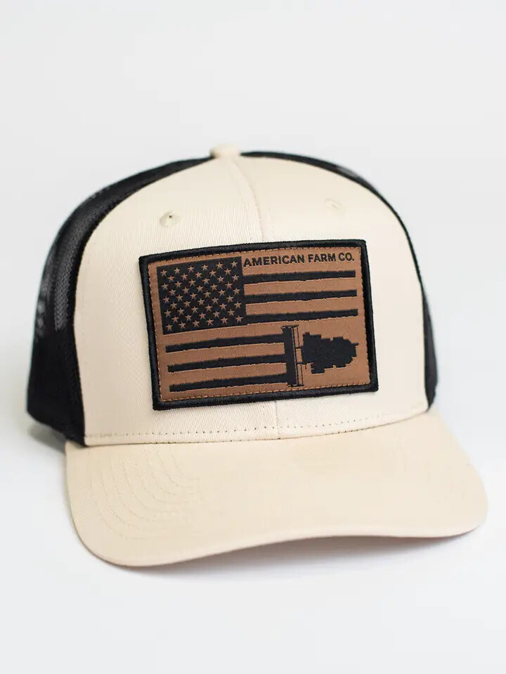 Cream Harvest Flag Patch Hat