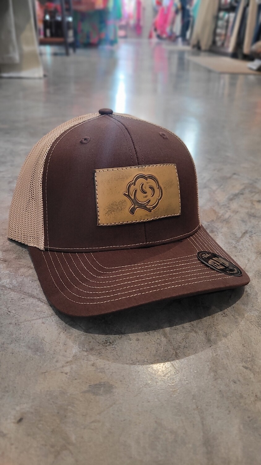 Brown/Khaki Rect Stone-Cotton