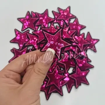 Pink Sequin Star Patch