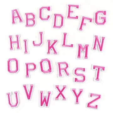 Small Pink Letter Patches