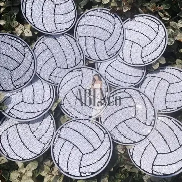 Large Sequin Volleball Patch