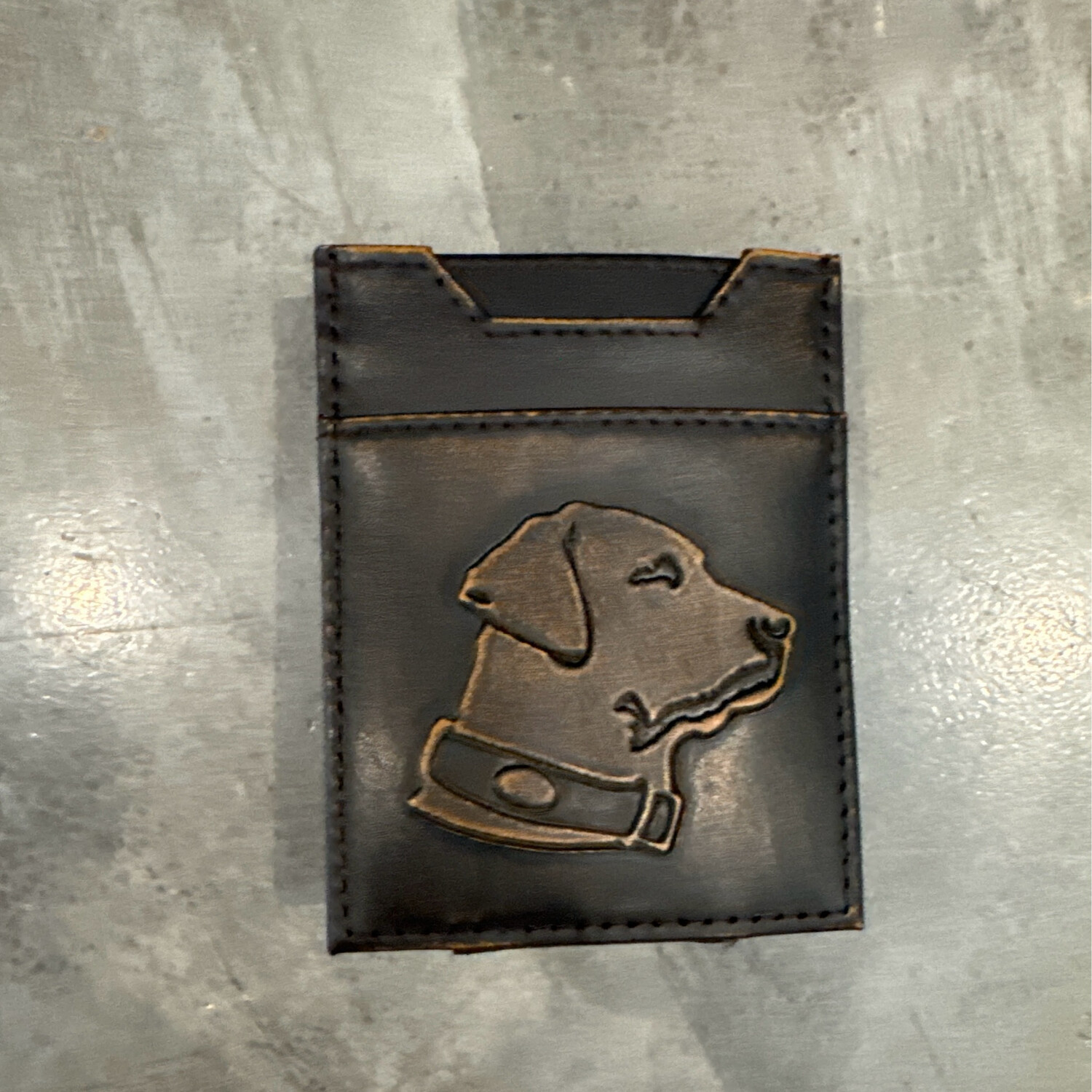 Antique Debossed Front Pocket Wallet-Lab