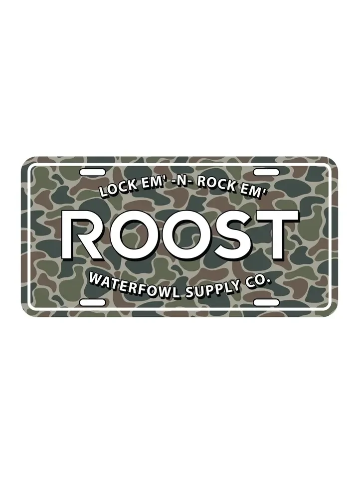 Roost License Plate-Camo