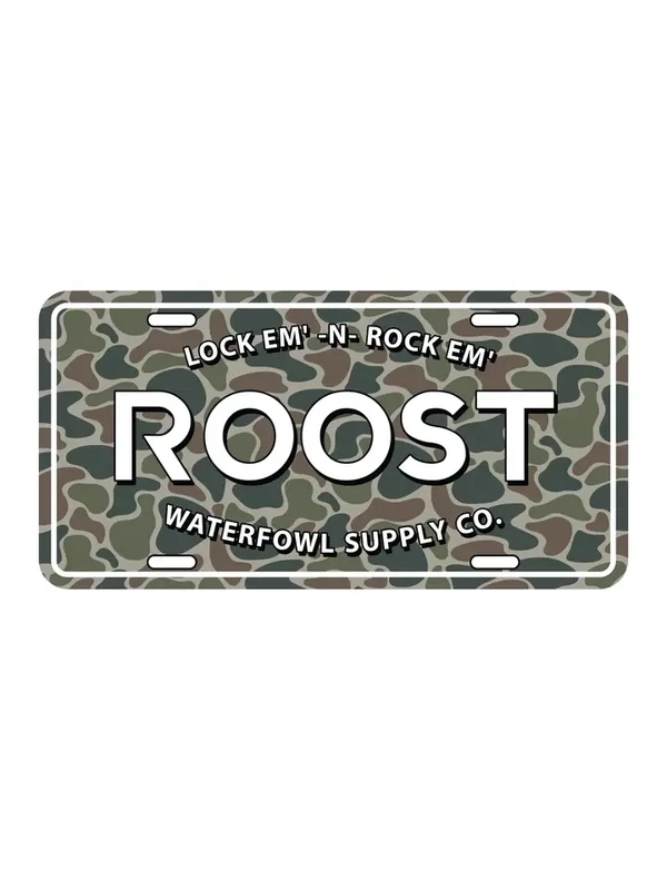 Roost License Plate-Camo
