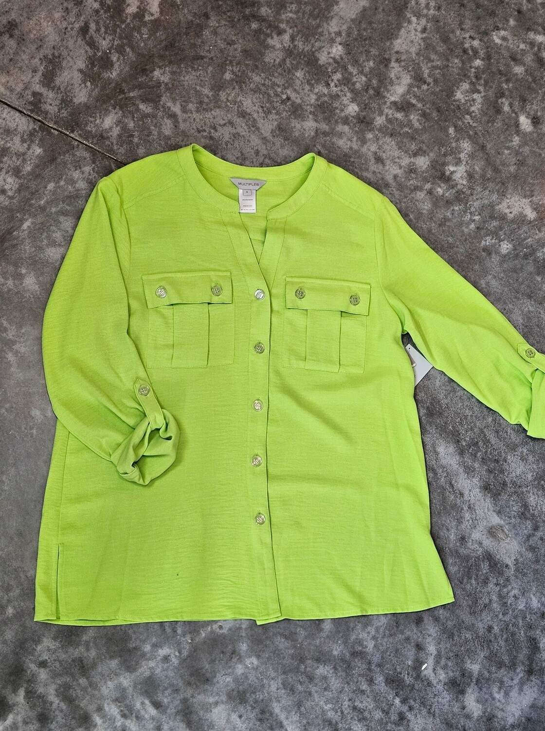 Leaf Collar Button Front Shirt