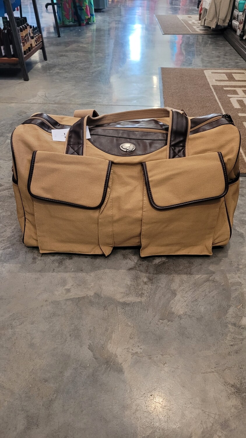 Zeppro Khaki Weekender Bag- Cotton