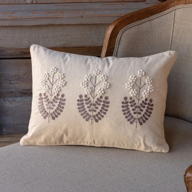 Embroidered Queen Anne&#39;s Pillow
