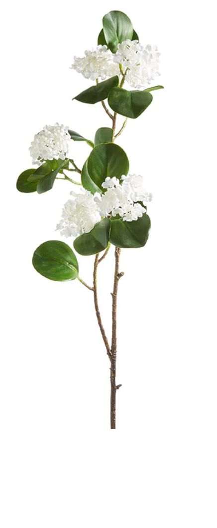 35&quot; White Viburnum Spray