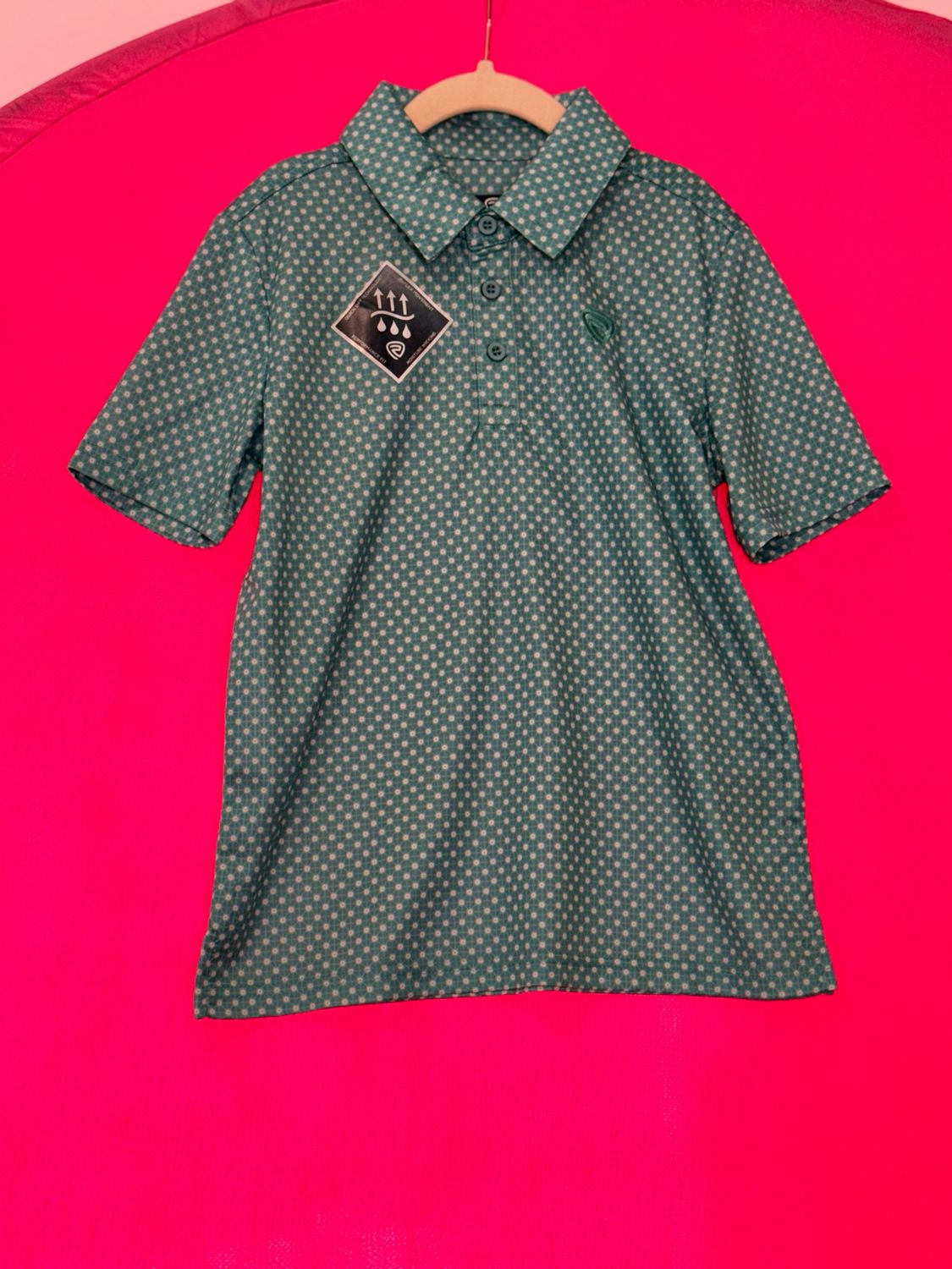 Boys RR Printed Micro Geo Polo