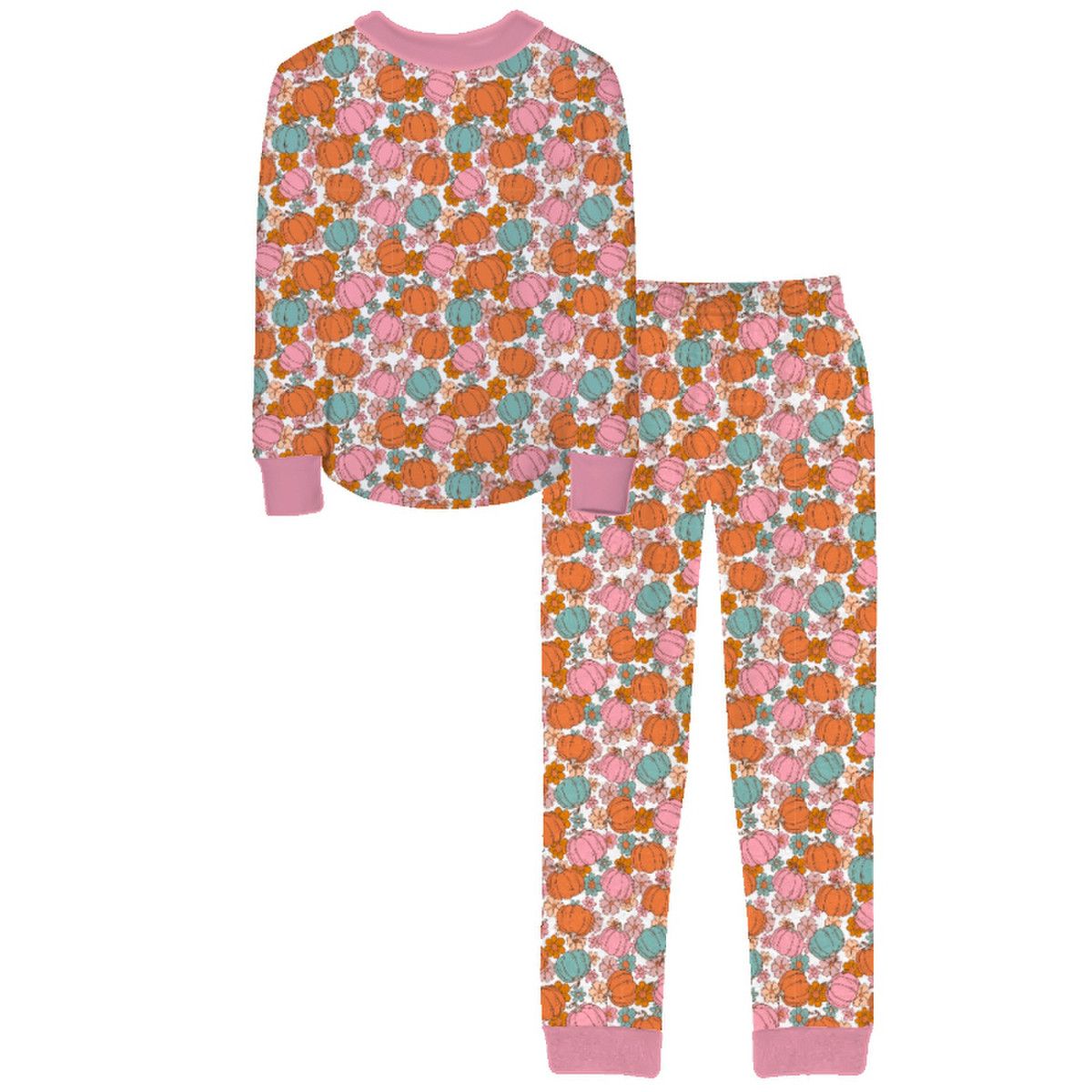 Kids Thankful Pumpkin Jogger Jammie Set