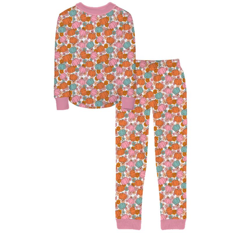 Kids Thankful Pumpkin Jogger Jammie Set