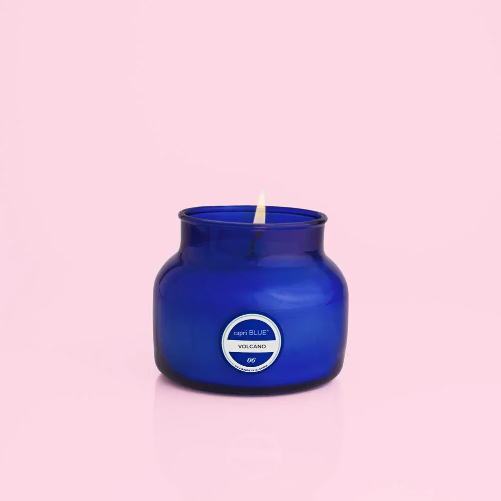 8oz Blue Petite Candle- Volcano