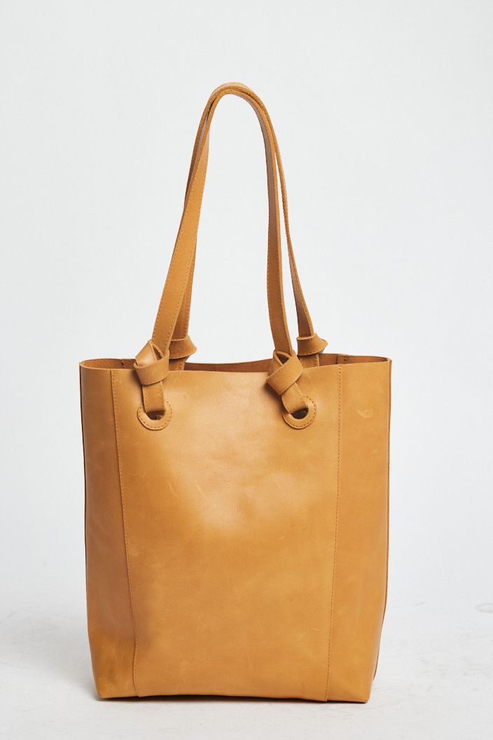 Cait Knotted Tote-Cognac