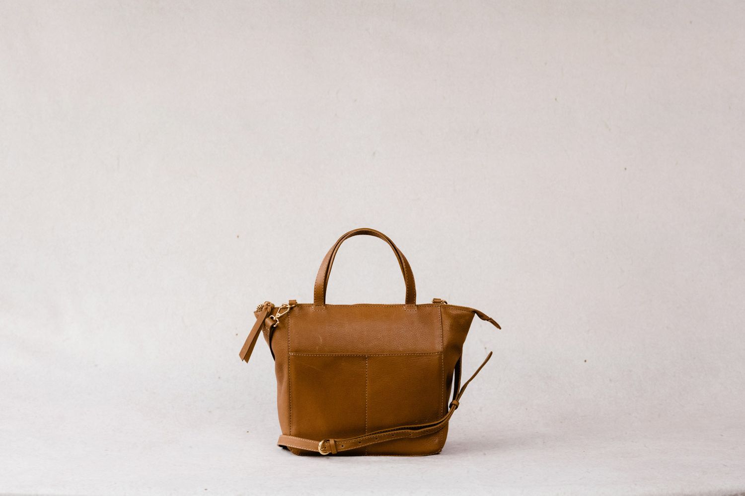 Lari Top-Zip Crossbody-Pebbled Whiskey