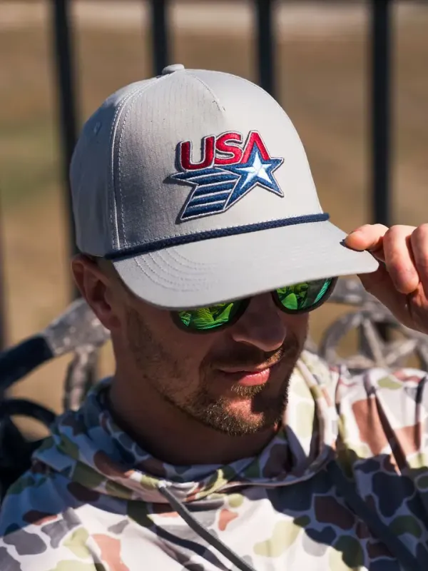 USA Retro Star Grey Hat