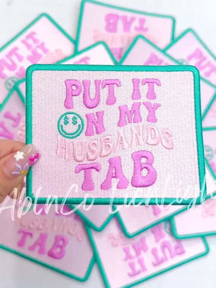 Put It On My Husbands Tab Preppy Patch