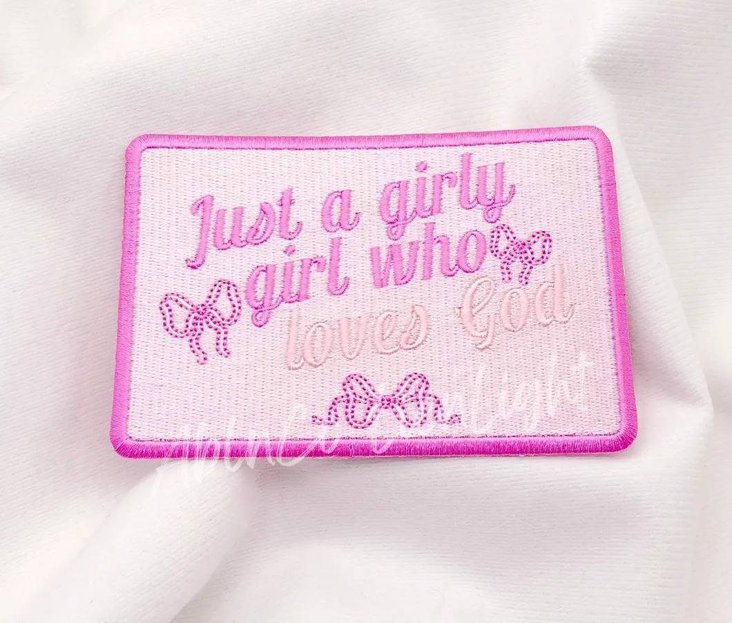 Girly Girl Who Loves Jesus Patch