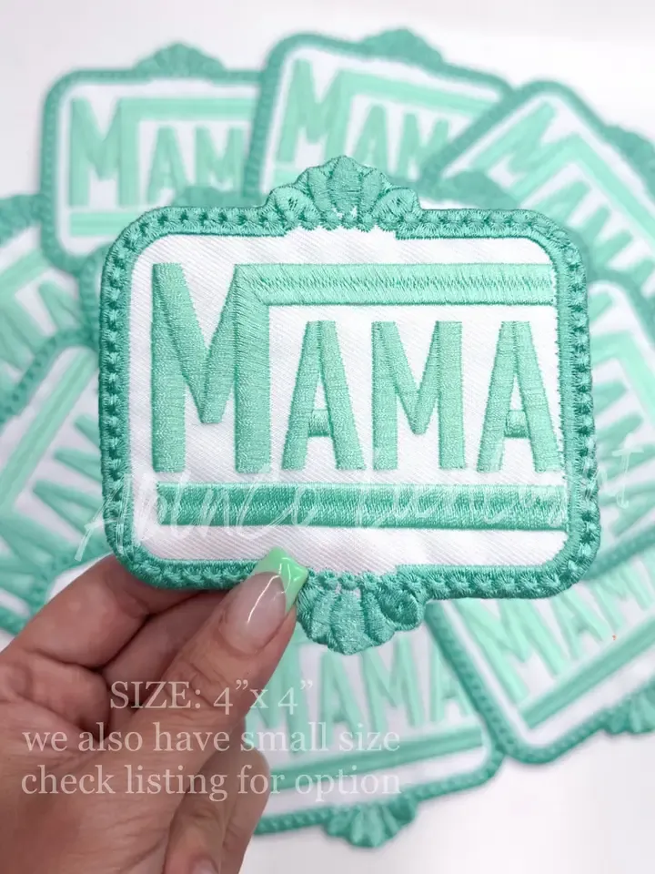 Mama 4&quot; Turquoise Patch