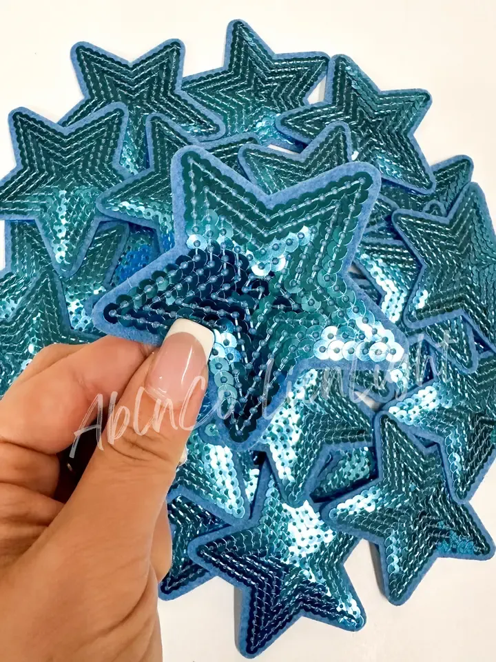 3&quot; Blue Sequin Star Patch