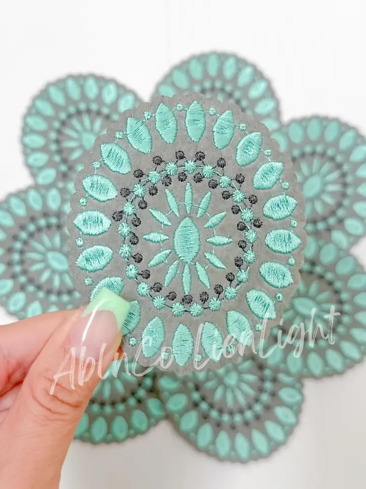 Oval Turq Jewelry Patch