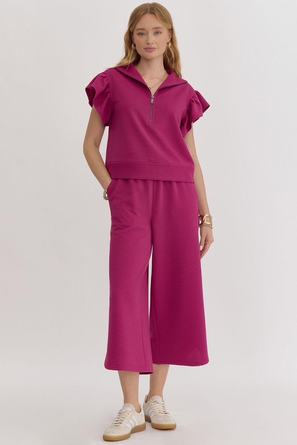 Perfectly Paired Pants-Magenta