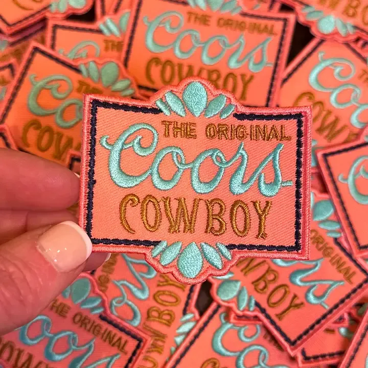 Coors Cowboy Turq &amp; Orange Patch