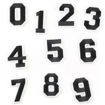 Small Black Number Patches