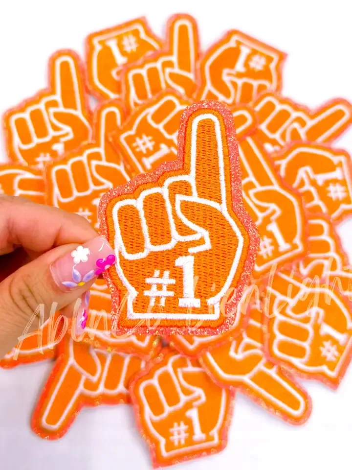 Orange Foam Finger Patch