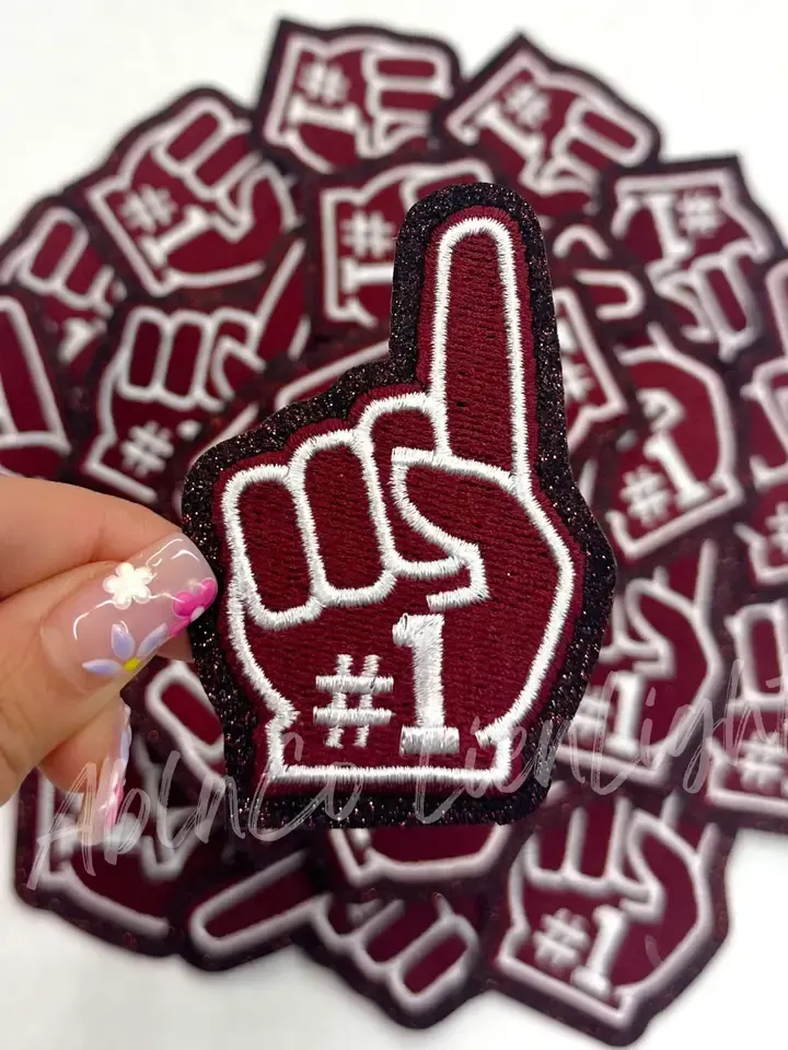 Maroon Foam Finger Patch