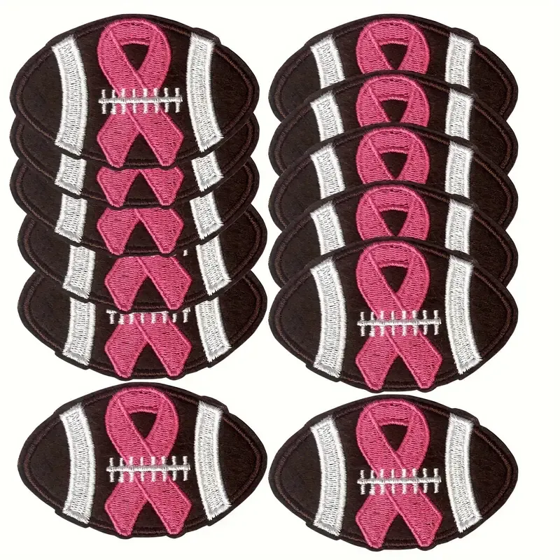 Football/Pink Ribbon Patch