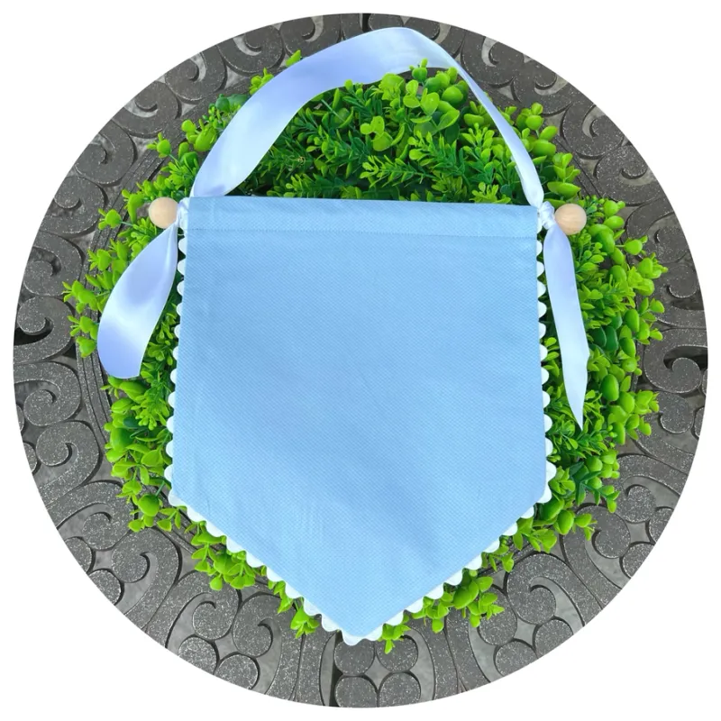 Blue Banner w White Trim