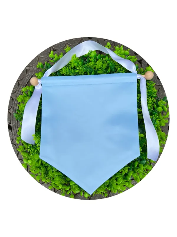 Blue Satin Banner
