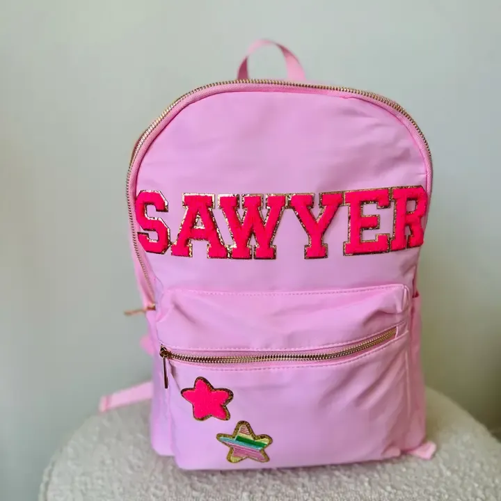 Nylon Backpack-Baby Pink
