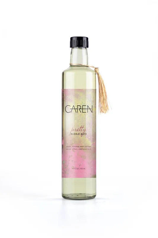 Pretty Bubble Bath 18oz Glass Bottle