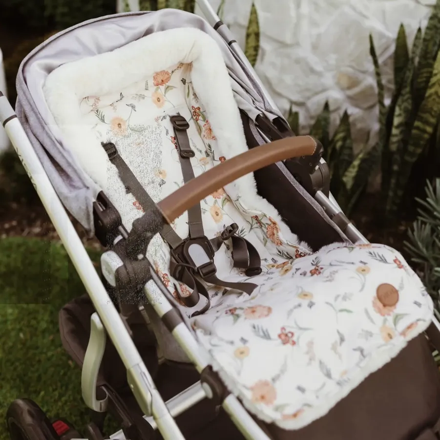 Cozy Fleece Pram Liner-Wildflower
